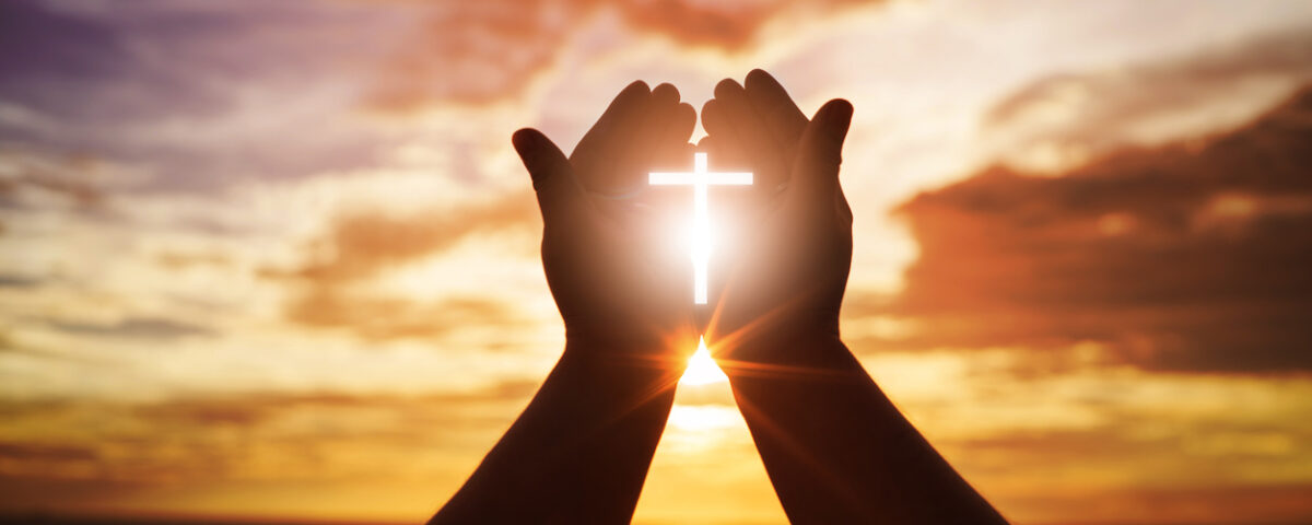 Human hands open palm up worship. Eucharist Therapy Bless God Helping Repent Catholic Easter Lent Mind Pray. Christian Religion concept background. fighting and victory for god